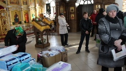 Благотворительная акция прошла в губкинском храме святой блаженной Ксении Петербургской