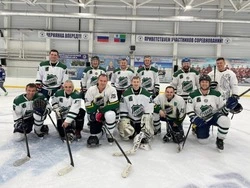 Губкинская команда стала победителем турнира Чернянского района по хоккею с шайбой