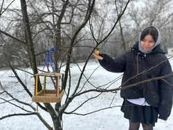 Боброводворские школьники организовали столовую для пернатых