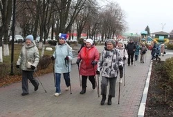 Губкинцы стали участниками традиционного новогоднего фестиваля северной ходьбы