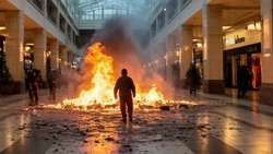 Спасатели напомнили губкинцам правила поведения при пожаре в местах массового пребывания людей