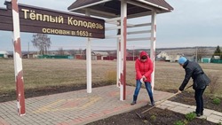 Жители села Тёплый Колодезь начали наводить порядок на территории после зимы 