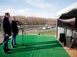 Вячеслав Гладков вместе с Владимиром Путиным открыли новую рекреационную зону в Губкине