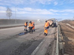 Ямочный ремонт дорог продолжился в Губкинском горокруге 