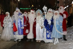 Парад Дедов Морозов прошёл в Губкине