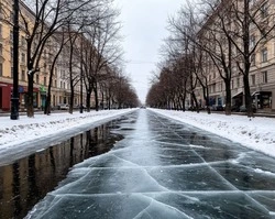 Спасатели напомнили губкинцам правила безопасности при гололёде