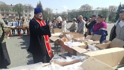 Освящение куличей для российских солдат прошло в Губкине
