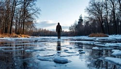 Власти напомнили губкинцам об ответственности за выход на лёд в запрещённых местах