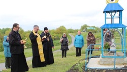 Освящение памятного знака на месте храма Иоанна Богослова прошло в селе Богословка