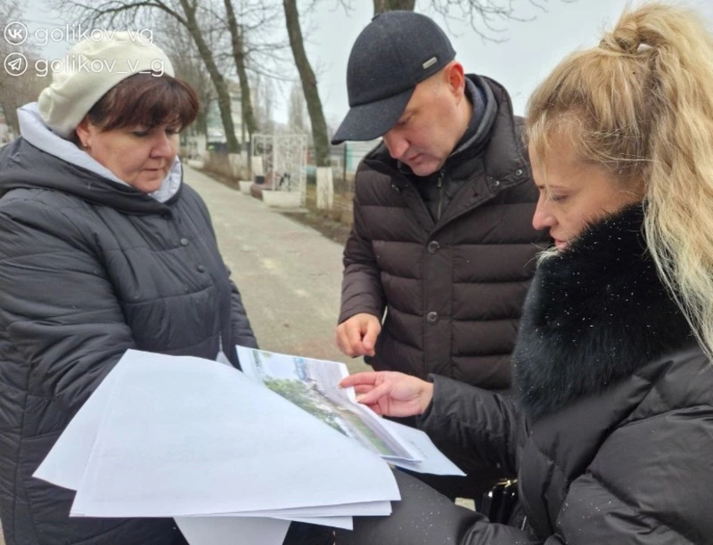  Василий Голиков изучил предстоящие работы по благоустройству Губкина