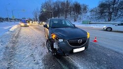 Водитель автомобиля Mazda CX-5 сбил пешехода на улице Железнодорожной в Губкине