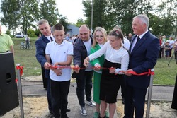 Торжественное открытие новой спортивной площадки прошло в селе Чуево губкинской территории 