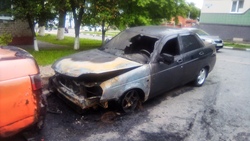 Автомобиль загорелся в Губкине