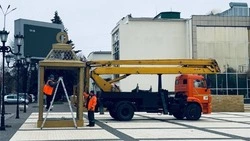 Сотрудники коммунальных служб приступили к подготовке Губкина к новогодним праздникам